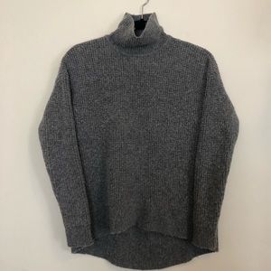Madewell Gray Turtleneck Wool Alpaca Sweater